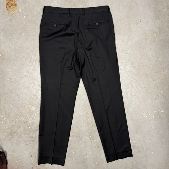 Hugo Boss Dress Pants Black Super 150s Wool Trousers "Tower1" 38x34 - Picture 10 of 12
